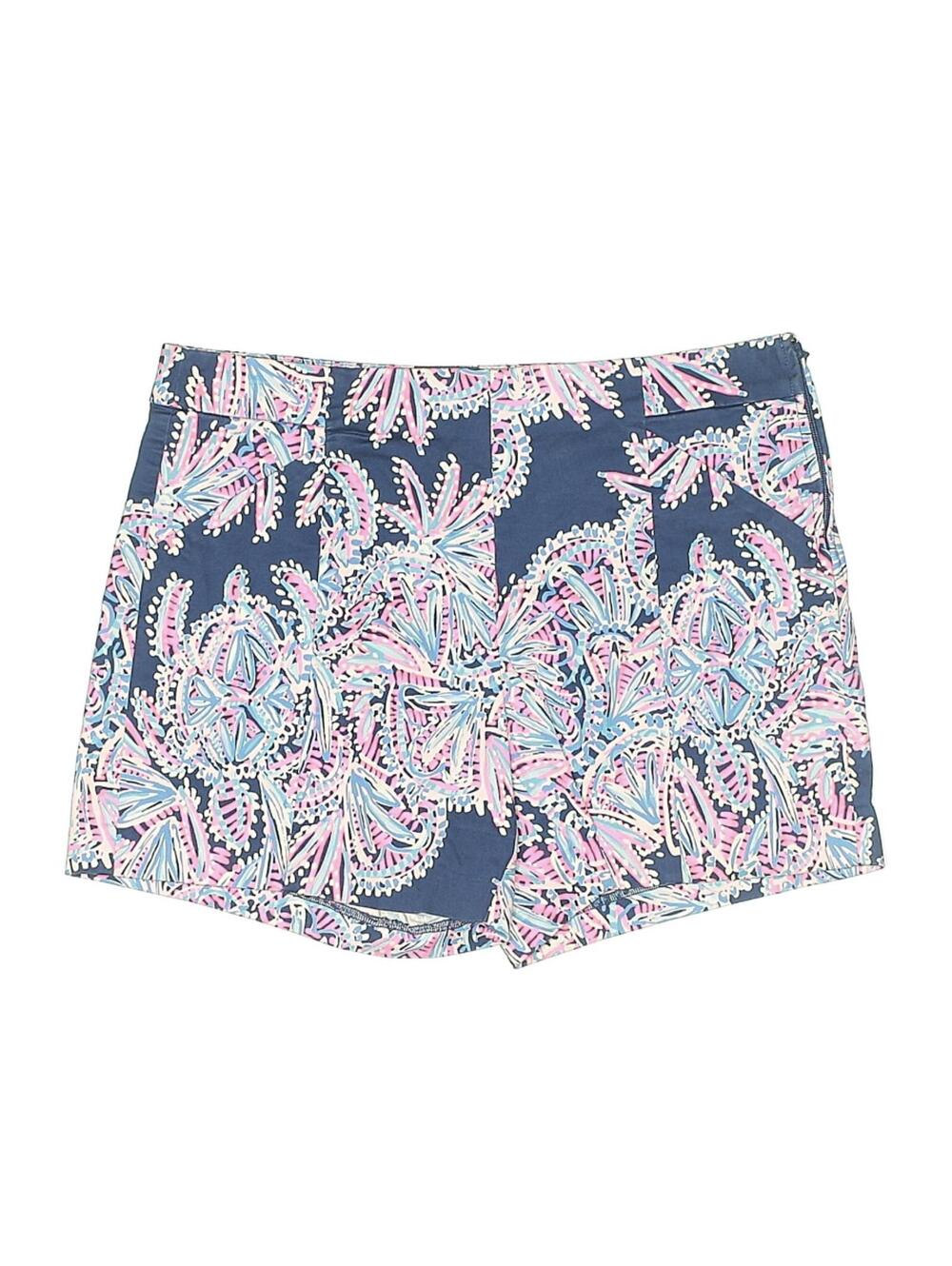 Lilly Pulitzer Size 6 Paisley Print Blue Boho Printed Shorts